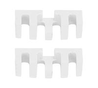 Badminton Stringing Racquet Load Spreader High Pounds Embedded Racket Load Adapter Protector Stringing Tool for Manual Threading Machines 2PCS Plastic (White)