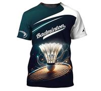 Badminton Team Sports T-Shirt for Men/Women O Neck Fitness Lovers Graphic Short Sleeve Outdoor Pullover Tops