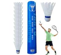 Badminton - Tournament Grade Shuttle Pack For Training Use | Lightweight Hit Practice Tools With Natural Feathers, Enhanced Efficiency Long-Lasting Game Gear Outdoor Lawn Play, Gym, Team Warm-Ups