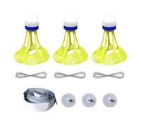 Badminton Trainer - Indoor Rebound Trainer with Luminous Shuttlecocks, Luminous Practice Badminton Set | Training Equipment for the Use of Solo Players, Rebound Devices for Self-Care