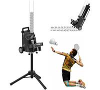 Badminton Trainer Robot - Cordless Automatic Shuttlecock Feeder with Variable Speed for Gym & School - Ideal for Practice & Training Sessions