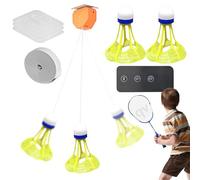 Badminton Trainer Set | Badminton Rebound Trainer | Rebound Badminton Practice Equipment | Badminton Single-Player Rebound Trainer | Badminton Training For Children Adult