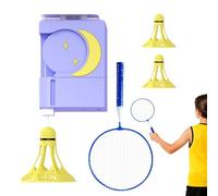 Badminton Trainer - Single Badminton Trainer, Adjustable Auto Rebound Trainer, Remote Control with Elastic Rope, Perfect for Kids and Adults | Training Equipment for Home and Sports