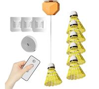 Badminton Training Device - Elastic Rebound Practice Trainer Set With 6 Shuttle Balls, Beginner Friendly Equipment | Portable Indoor Outdoor Sports Tool For Home And Backyard Use