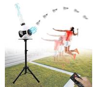 Badminton Training Machine (50 Badminton Capacity), 0.9-1.8M Height Adjustable, Automatic Badminton Serve Machine for Self Training with Remote Control, for Indoor & Outdoor Practice
