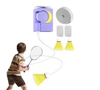 Badminton Training Machine, Rechargeable Sports Practice Set with Adjustable Height - Autonomous Practice Equipment with Elastic Cord and Remote Control - for Club Training Gym Exercise