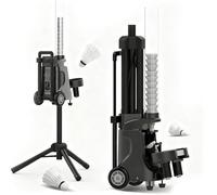 Badminton Training Machine with 6 Modes, APP Control, Adjustable Settings, 52-Shuttlecock Capacity for Solo Practice and Coaching