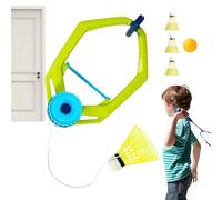 Badminton Training Tool - 15x23cm Adjustable Rebound Trainer, Solo Practice Device | Includes String Attachment, 3 Shuttlecocks, 1 Table Tennis Ball, Portable Home Practice Gear for Beginners Singles