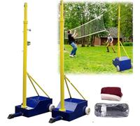 Badminton Volleyball Net Package - Portable Freestanding Net for Indoor/Outdoor Use, Ideal for Backyard Training with Adjustable Poles