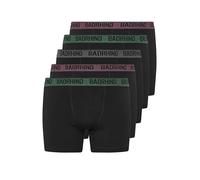 BadRhino 5 Pack Marl Waistband Boxers - Men's - Plus Size Curve Black