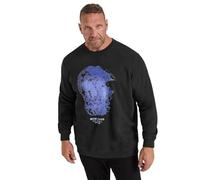 BadRhino Abstract Skull Graphic Print Sweatshirt - Men's - Plus Size Curve Black