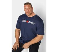 BadRhino Big and Tall Jack & Jones Navy Logo T-Shirt