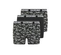 BadRhino Big & Tall 3 Pack Black/Grey/Green Camo Boxers - Men's - Plus Size Curve