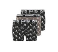 BadRhino Big & Tall 3 Pack Skull Boxers - Men's - Plus Size Curve Black