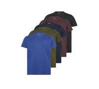 BadRhino Big & Tall 5 Pack Black & Blue Core Tee Crew Neck Short Sleeve T-Shirts - Men's - M to 8XL Blue 5-6XL