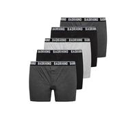 BadRhino Big & Tall 5 Pack Black & Button Up Loose Fit Boxers - Men's - Plus Size Curve