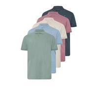 BadRhino Big & Tall 5 Pack & Blue Jersey Polo Shirts - Men's - Plus Size Curve