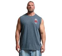 BadRhino Big & Tall Acid Wash Japanese Skull Graphic Vest - Men's - Plus Size Curve