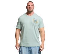 BadRhino Big & Tall Acid Wash Tiger Tee - Men's - Plus Size Curve Light Blue