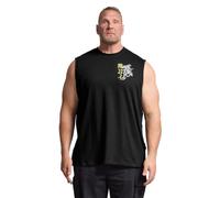 BadRhino Big & Tall Black Tiger Graphic Muscle Vest - Men's - Plus Size Curve