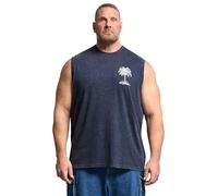 BadRhino Big & Tall Blue Acid Wash Graphic Vest - Men's - Plus Size Curve