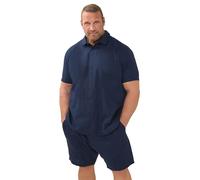 BadRhino Big & Tall Blue Cotton Linen Mix Shorts - Men's - Plus Size Curve