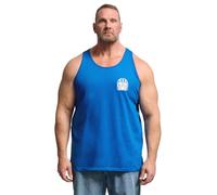 BadRhino Big & Tall Blue Extra Long Good Vibes Vest Top - Men's - Plus Size Curve