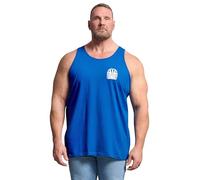 BadRhino Big & Tall Blue Extra Long Good Vibes Vest Top - Men's - Plus Size Curve