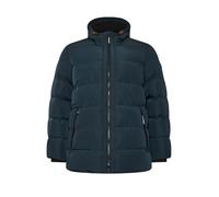 BadRhino Big & Tall Blue Hooded Logo Puffer Jacket - Men's - Plus Size Curve