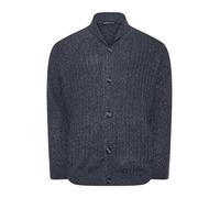 BadRhino Big & Tall Blue Knitted Shawl Cardigan - Men's - Plus Size Curve