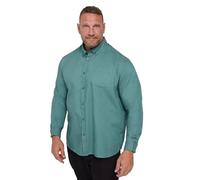 BadRhino Big & Tall Blue Long Sleeve Oxford Shirt - Men's - Plus Size Curve