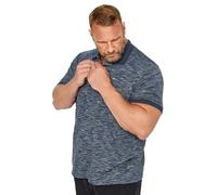 BadRhino Big & Tall Blue Slub Polo Shirt - Men's - Plus Size Curve