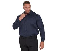 BadRhino Big & Tall Blue Stretch Long Sleeve Shirt - Men's - Plus Size Curve
