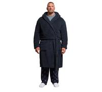 BadRhino Big & Tall Blue Super Soft Borg Dressing Gown - Men's - Plus Size Curve