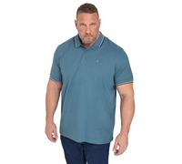 BadRhino Big & Tall Blue Tipped Polo Shirt - Men's - Plus Size Curve