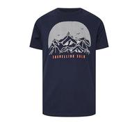 BadRhino Big & Tall Blue 'Travelling Solo' Print T-Shirt - Men's - Plus Size Curve