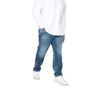 BadRhino Big & Tall Blue Washed Straight Leg Stretch Jeans - Men's - Plus Size Curve