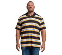 BadRhino Big & Tall Blue & Yellow Striped Polo Shirt - Men's - Plus Size Curve