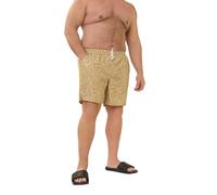 BadRhino Big & Tall Brown Abstract Print Swim Shorts - Men's - Plus Size Curve