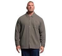 BadRhino Big & Tall Brown Jersey Textured Overshirt - Men's - Plus Size Curve