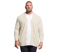 BadRhino Big & Tall Brown Knitted Shawl Cardigan - Men's - Plus Size Curve