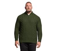 BadRhino Big & Tall Cable Knit Quarter Zip Jumper - Men's - Plus Size Curve