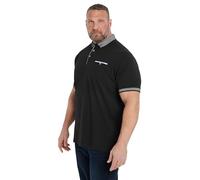 BadRhino Big & Tall Chambray Polo Shirt - Men's - Plus Size Curve Black