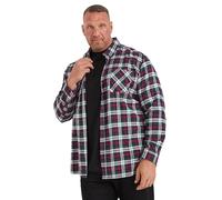 BadRhino Big & Tall Check Print Long Sleeve Flannel Shirt - Men's - Plus Size Curve Red