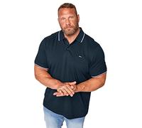 BadRhino Big & Tall Core Essential Everyday Tee Classic Collar Short Sleeve Polo Shirt Top - Men's Golf Longer Length 100% Cotton - M to 8XL Blue L