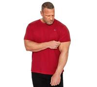 BadRhino Big & Tall Core Essential Everyday Tee Crew Neck Short Sleeve T-Shirt Top - Men's Longer Length 100% Cotton - M to 8XL Wine 2XL