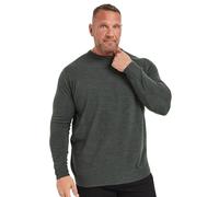 BadRhino Big & Tall Crew Neck Jumper - Men's - Plus Size Curve Grey