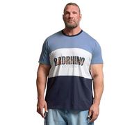 BadRhino Big & Tall Cut & Sew Scripted T-Shirt - Men's - Plus Size Curve Blue