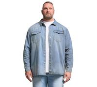 BadRhino Big & Tall Denim Shirt - Men's - Plus Size Curve Light Blue