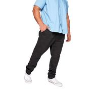BadRhino Big & Tall Elasticated Waist Chinos - Men's - Plus Size Curve Black